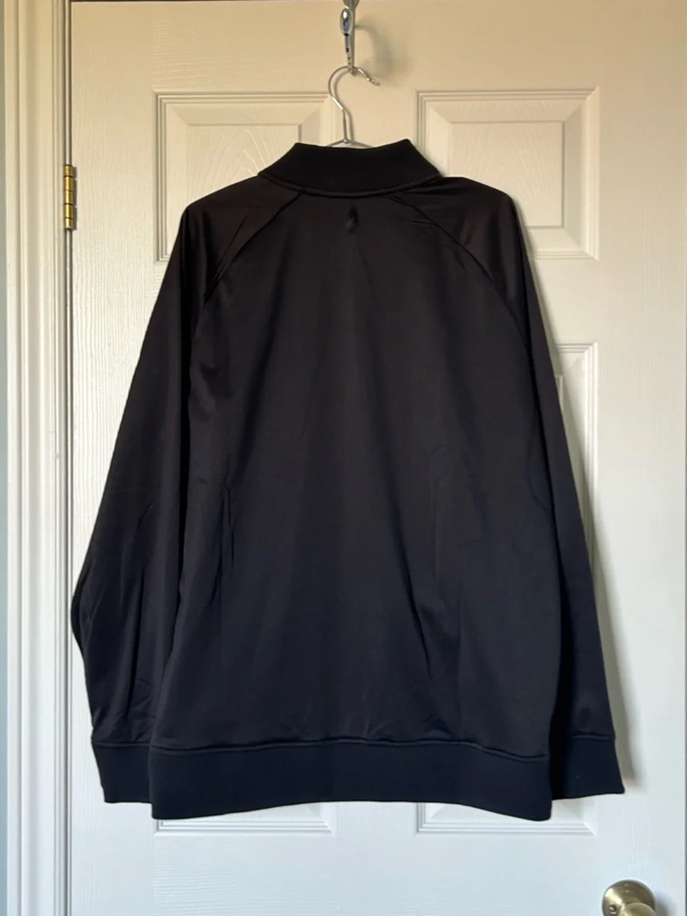 🔥🆕🔥 Athletic Works Baseball Collar Track Jacket - Rich Black - Large - Picture 4 of 9